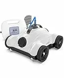 WYBOT Grampus 400 Robot Piscine, Aspiration Haute Performance 150W, Double Moteur, Nettoyage Programmée, Réglage Multi-Angle des Buses, Universel pour Piscines Hors-Sol et Enterrées