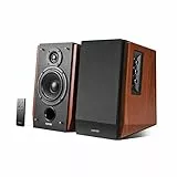 Edifier R1700BT Enceintes de Bibliothèque Bluetooth Actives Paire d’étagères - Moniteurs de studio actif à champ proche - d’haut parleurs alimentées 2.0 avec coffrage en bois - 66 watts RMS