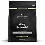 THE PROTEIN WORKS Whey Protéine 80 (Concentré) | 82% de protéines | Shake à faible teneur en sucre et à forte teneur en protéines | Banane Onctueuse | 1kg