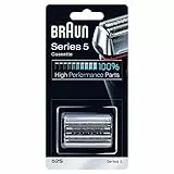 Braun 52S Argentée, Tête De Rasoir De Rechange, Originale, Pour Rasoir Électrique Braun Series 5