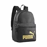 PUMA Phase Backpack Sac à Dos Mixte, Logo Noir et doré, Taille Unique
