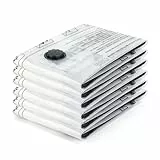 GRIFEMA Sacs de Rangement Sous Vide 6 Pièces (100x80 cm) Réutilisables - Gain de Place Maximal pour Literie, Couettes, Couvertures et Voyage - GH83-8