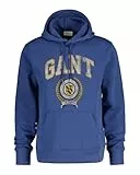 GANT Sweat à Capuche Graphique à l'avant Sweatshirt, Bleu Vintage, M Homme