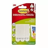 Command Languettes Accroches Tableaux Moyen Modèle, 4 x 2 Languettes, 5,4 kg, Blanc - Fixation sans Dommage