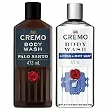 Lot de CREMO - Cooling Gel Douche | Agrumes & Feuilles de Menthe | Énergisant & Rafraîchissant | 473ml + CREMO - Réserve Collection Gel Douche | Palo Santo | Parfum Subtil & Luxueux | 473ml