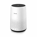 Philips 800 Series Purificateur d’Air Compact, Purifie les pièces mesurant jusqu’à 48 m², CADR (débit d'air pur) de 190 m³/h, Filtre HEPA, Blanc (AC0820/10), 49 m²