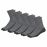 NAVYSPORT Chaussettes Homme 43-46 Sport Hautes Homme Femme - Lot de 5 Paires Socquettes Classiques Unisex Crew Coton Coussin Confort (EU 43 46, Anthracite)