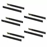 Emuca - Glissières pour tiroir avec roulement à billes 45mmx450mm, Lot de 5 paires de coulisses à sortie totale avec fermeture amortie, noir