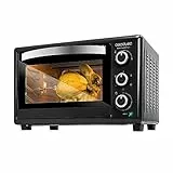 Cecotec Four de comptoir Bake&Toast 3090 Noir Gyro, 30 L, 1500 W, 5 fonctions différentes, Comprend une broche rotative, Éclairage intérieur, Bac récupérateur de miettes.