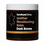 Furniture Clinic Baume de Recoloration du Cuir Marron Foncé Crème pour Restaurer la Couleur et Nourrir Le Cuir Délavé, Usé, Rayé sur Canapé, Meuble, Siège Auto, Chaussures, Sac, Blouson. 16x Teintes