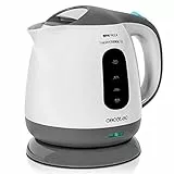 Cecotec Bouilloire Électrique ThermoSense 120. 1 Litre, Sans BPA, Puissance 1100 Watts, Base 360°, Filtre Anti-calcaire Amovible, Double Système de Sécurité, Plastique.