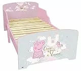 FUN HOUSE | Lit Peppa Pig pour Enfants 3 Ans+ | 140 X 70 Cm | Sommier à Lattes Inclus | MDF Résistant Facile à Monter | Motif Féerique Château et Licorne | Mobilier Chambre Fille