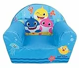 Fun House | Fauteuil Club Baby Shark pour Enfants 12 Mois+ | Mousse Légère et Lavable | Dimensions 52 X 33 X 42 Cm | Licence Officielle | Origine France Garantie | Mobilier Bébé Garçon Fille