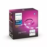 Philips Hue White & Color Ambiance, ruban LED couleur intérieur, V4, base, extensible, Bande led avec Bluetooth, compatible avec Alexa, Google Assistant et Apple Homekit