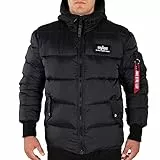 Alpha Industries Hooded Puffer Alpha FD Veste d'hiver pour hommes Black