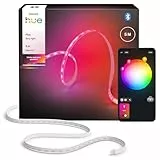Philips Hue Flux Ruban LED, 1200 lm, 5 mètres, WACA, Éclairage intérieur flexible, Couleurs Chromasync™, RGBWWIC, Découpable, Extensible, Réutilisable, Commande vocale et via l'appli