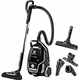 Electrolux UltraOne, Aspirateur Traineau avec Sac, Ultra Silencieux 65 dB, 2 sacs inclus, Performance d'Aspiration, Poignée Ergonomique, Ecoresponsable (70% de plastique recyclé), EUO9GREEN, Noir