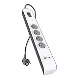 Belkin Parafoudre 4 prises, 525 Joules, cordon 2 m, USB x 2, Blanc