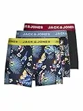 JACK & JONES Homme Jacflower Bird Trunks 3 Pack Noos Caleon Boxeur, Bleu, XL EU