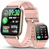 WeurGhy Montre Connectée Homme Femme avec Appel Bluetooth, 1.85' HD Smartwatch, 112 Modes Sportifs, Montre Connectee Sport Etanche IP68 avec Cardiofrequencemetre/Moniteur de Sommeil/Podometre, Rose