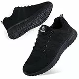 Youecci Femmes Baskets de Courses Running Chaussures de Multisports Outdoor D'athlétisme Sports Course Fitness Gym Athlétique Marche Filets Sneakers Noir 40 EU