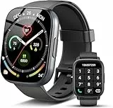 Poounur Montre connectée pour homme et femme avec appels Bluetooth, écran tactile HD 1,95', moniteur de sommeil, 120 modes sportifs, tracker de fitness avec podomètre