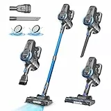 Aspirateur Balai sans Fil N300, 25KPa & 2 Vitesses, Aspirateur sans fil 175W, Aspirateur Léger, 50Min Autonomie, 6 en 1 Aspirateur Balai sans Sac pour Les Poils d'animaux, Tapis, Canapé, Voiture
