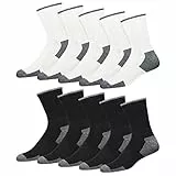 SOXCO 10 Paires de Chaussettes de Sport en Coton pour Homme – Chaussettes Hautes de Travail (EU 39 42, Multicolore)