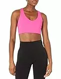 Amazon Essentials Active Sculpt Soutien-Gorge de Sport avec col en V et Soutien Moyen Femme, Rose Fluo, XL