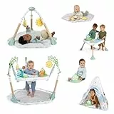 Ingenuity, Centre d'activits ludiques Tummy-to-Toes 6-en-1, Arc d'activits, Tapis Pliable, Musique et Sons Nature, lumires, Sauteur d'activit, Table, Maison de Jeu, pour Les 0-48 Mois