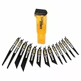 DEWALT Coffret de 13 Lames de Scie Sabre XR Runtime - Pour la Découpe du Bois et du Métal - Dimensions 152-230mm - Grande Robustesse - Longue Durée de Vie - Convient pour Professionnels, DT99550-QZ