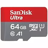 SanDisk 64 Go Ultra microSDXC UHS-I Carte + Adaptateur SD, avec jusqu'à 140 Mo/s, Classe 10, U1, homologuée A1
