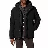 Amazon Essentials Doudoune à Capuche Mi-Longue (Grandes Tailles Disponibles) Homme, Noir, XL