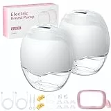 Jheppbay Tire Lait Electrique Double – 3 Modes 12 Niveaux, Aspiration Puissante & Silencieuse, brides 17/19/21/24 mm, Double Joint Anti-Fuite, Mains Libres, Tritan Sans BPA, Nettoyage Facile