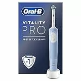 Oral-B Vitality Pro Brosse à Dents Électrique, Bleu, 1 Brossette Nettoyage 2D, Élimine la Plaque Dentaire, 3 Modes de Brossage, Minuteur, Rechargeable