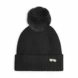 KARL LAGERFELD Chapeau de Soleil côtelé pour Femme, Noir, Taille Unique