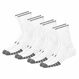 KOPNHAGN Chaussettes de Sport Homme Hautes Femme Running, Lot de 4 Paires (EU 39-42, Blanche)