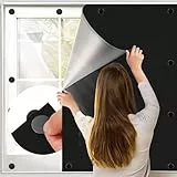 BKSAI Magnétique Store Occultant Fenêtre sans Perçage 145x200CM Store Occultant Tissu Isolation pour Fenêtre de Toit - Protection Solaire Film Occultant Fenetre Portable pour Bébé Chambre