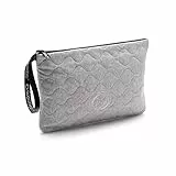 Pochette à langer Bugaboo comprenant un matelas à langer amovible, un tapis à langer de voyage imperméable et facile à nettoyer pour le changement de couches en déplacement, Gris chiné Clair.