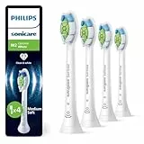 Philips Sonicare W2 Optimal White - Têtes de brosse à dents de rechange d'origine, blanc, lot de 4, HX6064/87