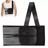 FuxFuis Ceinture Thoracique Cote Casse, Ceinture pour Côte Cassée, Sangle Cage Thoracique Nervurée, Bandage Nervuré Cassé, Ceinture Élastique pour les Côtes 80-115 cm pour Hommes et Femmes