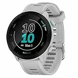 Garmin – Forerunner 55 - Montre GPS Multi-activités Running avec Fonctions d’Entrainement Coach et Cardio au Poignet – Blanche