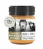 Steens Miel de Manuka - MGO 1122+ - 100% certifié Miel Manuka cru pur UMF 24+ - Mis en pot et scellé en Nouvelle-Zélande - Manuka Honey 225 g
