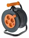 Enrouleur 4 Prises 16A câble 3G1,5mm² 20m + Coupe-Circuit - Noir - Zenitech