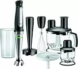 Braun 0X22111291 MQ 7087X Mélangeur par Immersion, Plastique, 1.2 liters, Noir, Acier Inoxydable
