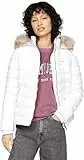 Tommy Jeans Veste Matelassée Femme Basic Hooded Down Jacket avec Capuche, Blanc (White), XL