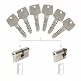 Pack de 2 cylindres Bricard Astral s'entrouvrant: 30+30 & 30+10 avec 6 clés.