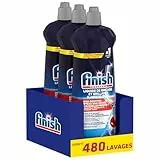 Finish Liquide de Rinçage Brillance et Séchage- Produit Lave-Vaisselle - Jusqu'à 480 lavages - 2400ml en Lot de 3