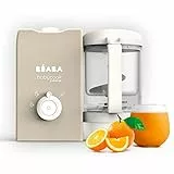 BEABA, Babycook Express, Robot Bébé 4 en 1 Mixeur-Cuiseur, Cuisson Express 15min, Mixage sur-mesure, Cuisson Vapeur Douce et Saine, Décongélation, Texture Homogène, Capacité 1 250 ml, Terre d'argile