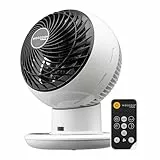 Iris Ohyama, Woozoo, Ventilateur de Table, 43m², Bureau, Blanc, 10 Vitesses, Moteur DC, Télécommande, Oscillation Multidirectionnelle, Silencieux, Minuterie 8h, Mode Sommeil, Puissant, PCF-SDC15T